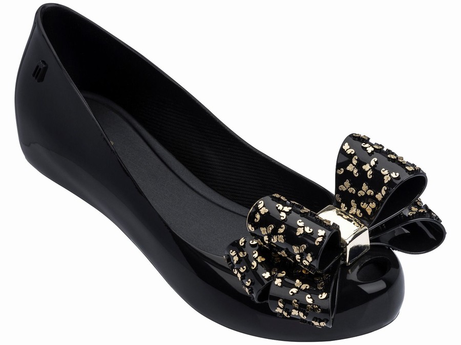 Bailarinas Melissa Ultragirl Luxe Bow Mujer - Negras - Argentina YZS-502913
